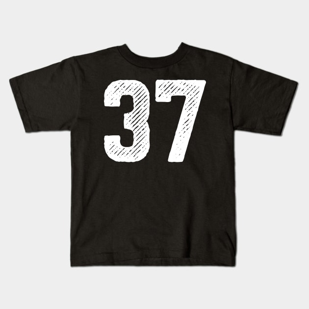 Rough Number 37 Kids T-Shirt by colorsplash